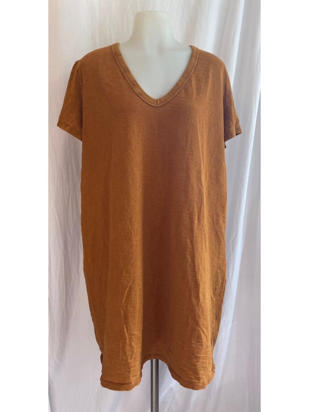 Universal Thread Brown V Neck Short Sleeve Cotton Tee XXL